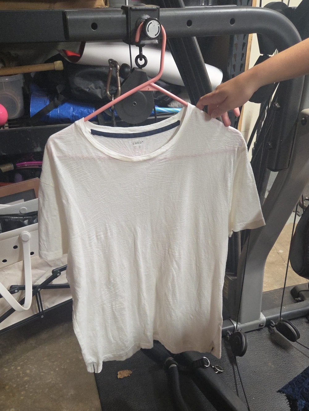 Casual Men's White Short Sleeve Crewneck Tee